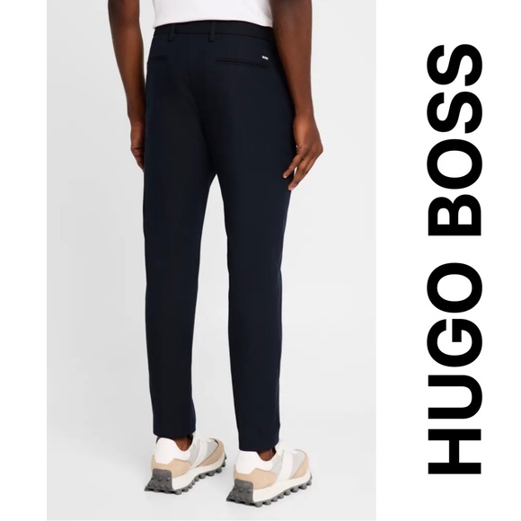 HUGO BOSS MEN'S SLIM-FIT TROUSERS in DARK BLUE COLOR - Picture 4 of 16